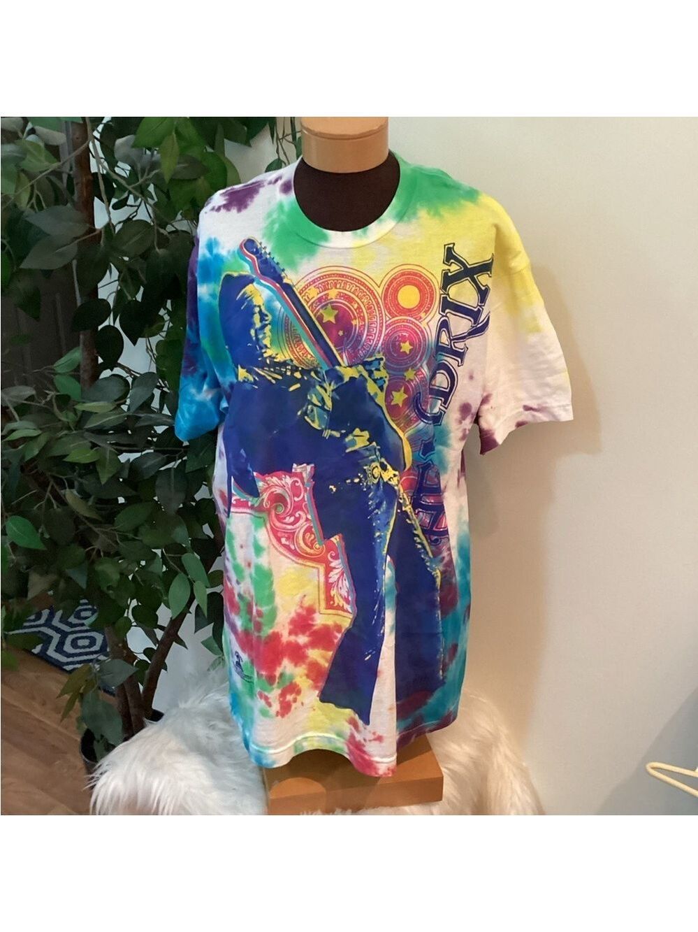 Liquid Blue tie die Jimmi Hendrix short sleeve tee shirt Men’s XL - Picture 6 of 11